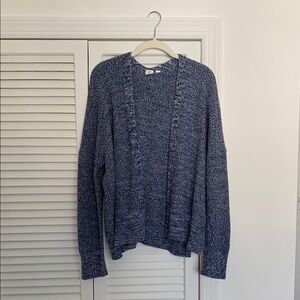 GAP 100% Cotton Open-Front Textured Knit Cardigan Sweater